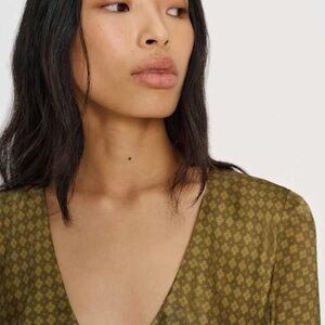 Reformation Vivia Dress green